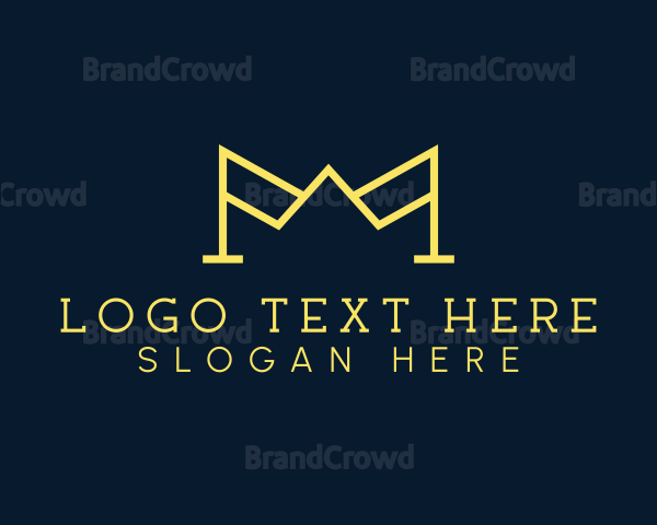 Media Company Letter M Outline Logo