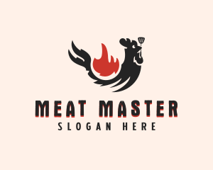 Chicken Flame Grill logo design