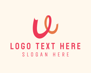 Ribbon - Gift Ribbon Letter W logo design