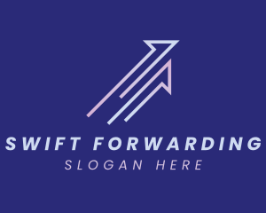 Forwarding - Gradient Forwarding Arrow logo design