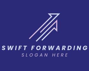 Gradient Forwarding Arrow logo design