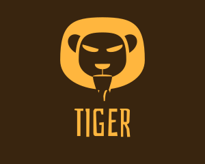 Yellow Safari Lion Logo