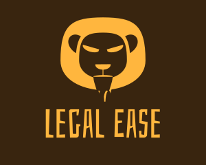 Lioness - Yellow Safari Lion logo design