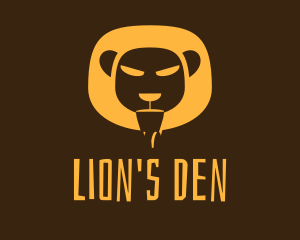 Yellow Safari Lion logo design