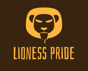 Yellow Safari Lion logo design