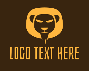 Yellow Safari Lion Logo