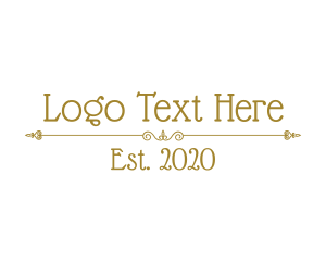 High Class - Gold Elegant Wordmark logo design