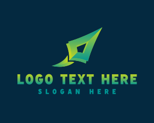 Paper Plane - Freight Logistics Plane logo design