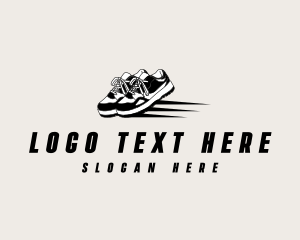 Racer - Running Sneaker Shoes logo design