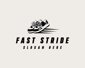 Running - Running Sneaker Shoes logo design