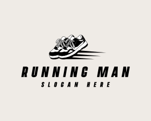 Running Sneaker Shoes logo design