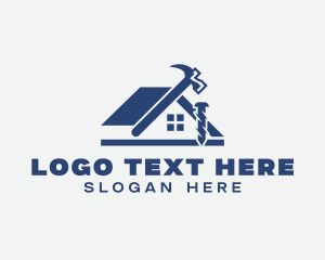 Repair - Handyman Carpentry Tools logo design