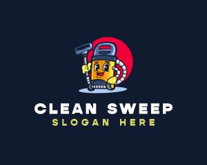 Custodian - Vacuum Cleaning Sanitation logo design