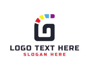 Stroke - Colorful G Stroke logo design