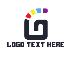 Text - Colorful G Stroke logo design