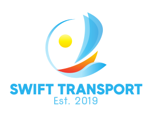 Summer Boat Cruise Transport  logo design