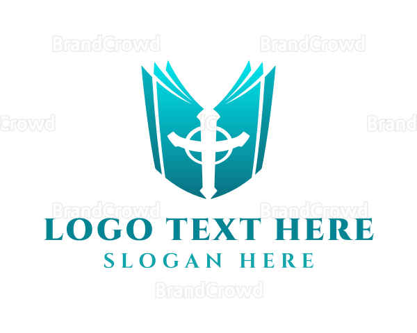 Gradient Christian Holy Bible Logo