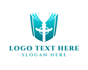 Sacred - Gradient Christian Holy Bible logo design
