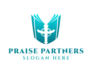 Praise - Gradient Christian Holy Bible logo design