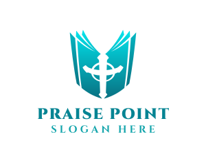 Praise - Gradient Christian Holy Bible logo design