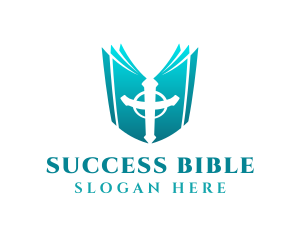 Bible - Gradient Christian Holy Bible logo design