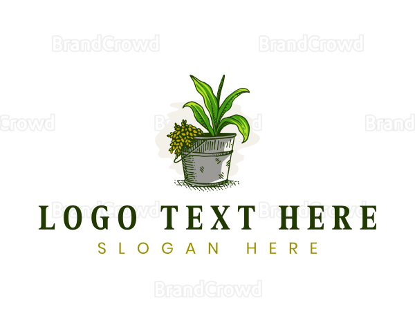 Bucket Plant Gardening Logo