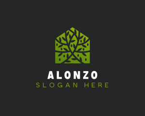 Green Home Vines logo design