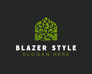 Green Home Vines logo design