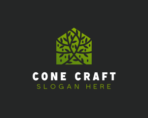 Green Home Vines logo design