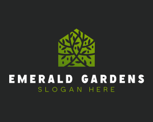 Green Home Vines logo design