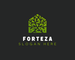 Green Home Vines logo design