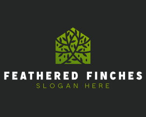 Green Home Vines logo design