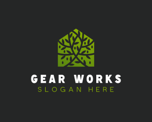 Green Home Vines logo design