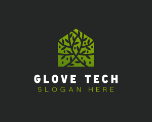 Green Home Vines logo design