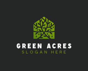 Green Home Vines logo design