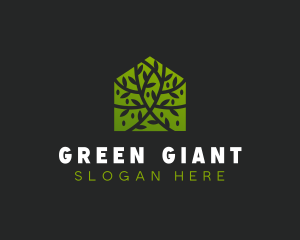 Green Home Vines logo design