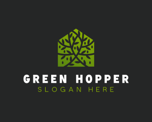 Green Home Vines logo design