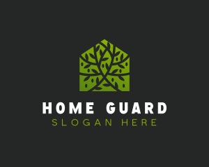 Green Home Vines logo design