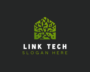 Green Home Vines logo design