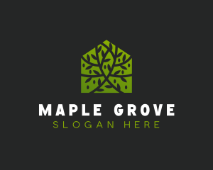 Green Home Vines logo design