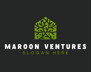 Green Home Vines logo design