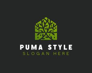 Green Home Vines logo design