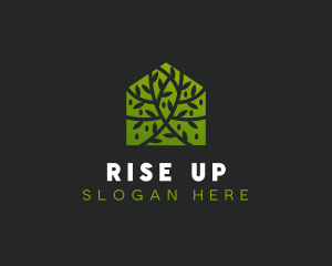 Green Home Vines logo design