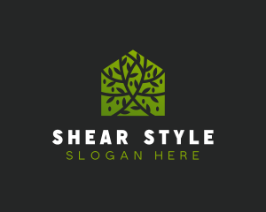 Green Home Vines logo design