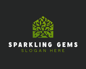 Green Home Vines logo design