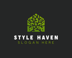 Green Home Vines logo design