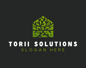 Green Home Vines logo design