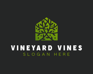 Green House Vines logo design