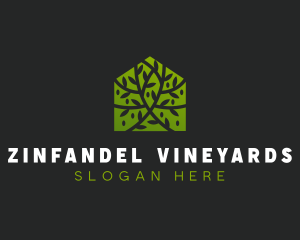 Green Home Vines logo design