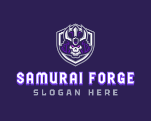 Skull Samurai Gaming logo design